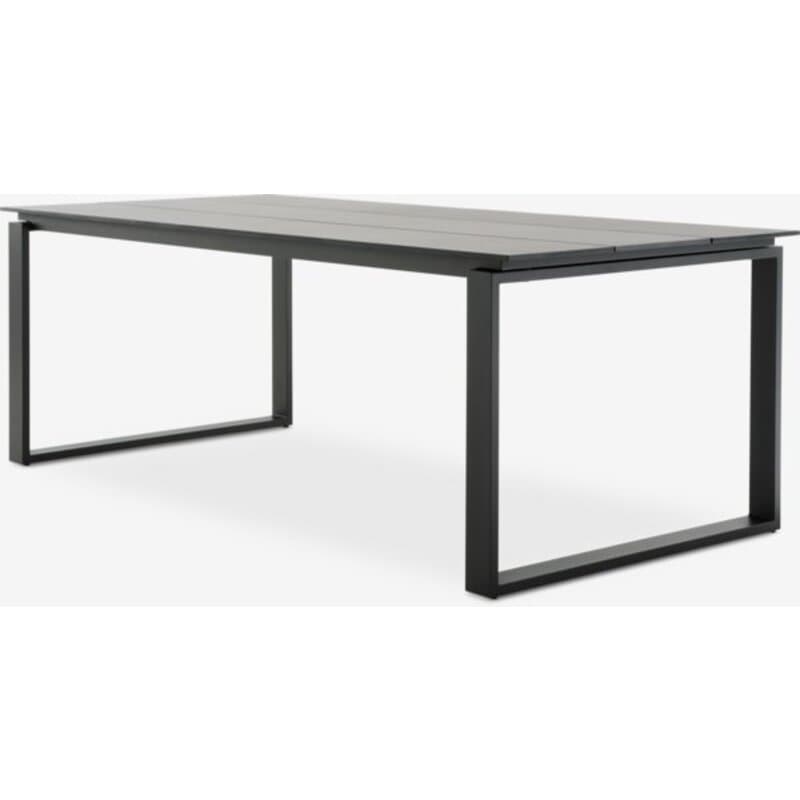 Baštenski sto 100x215 cm, siva - aluminijumski ram, DURAWOOD® ploča