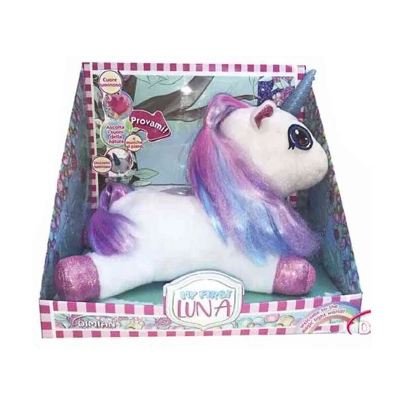 Luna Mini Jednorog – plišana igračka sa svetlećim rogom i muzikom