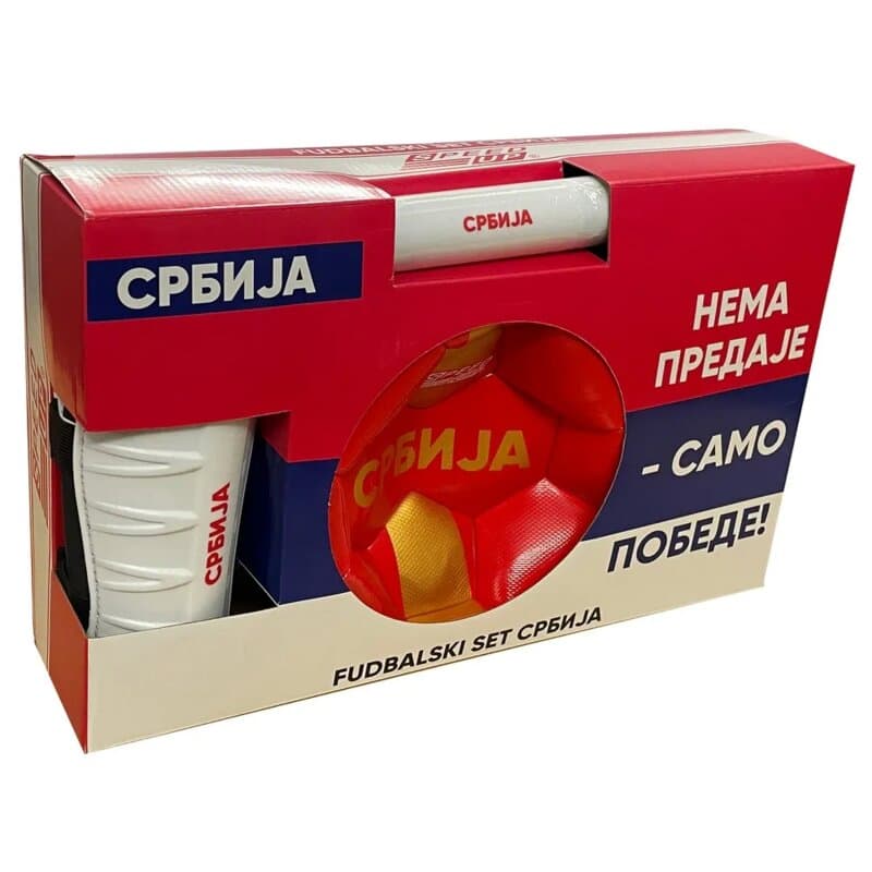 SPEED UP Fudbalski set Srbija – lopta br. 5, štitnici, pumpa i torba