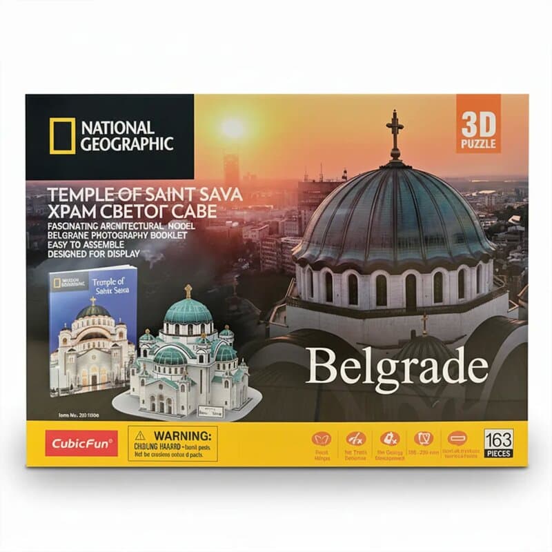 CubicFun 3D Puzzla Hram Svetog Save – National Geographic kolekcija, 167 delova