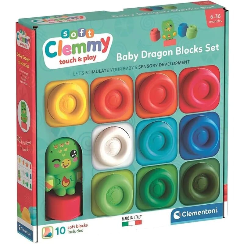 Clementoni Clemmy kockice za bebe, 10 komada