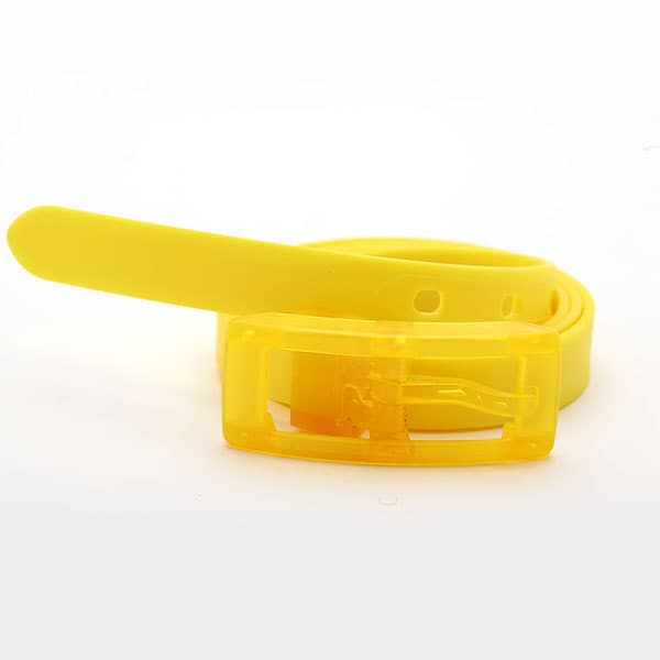 Q belts Thin - žuti unisex silikonski kaiš