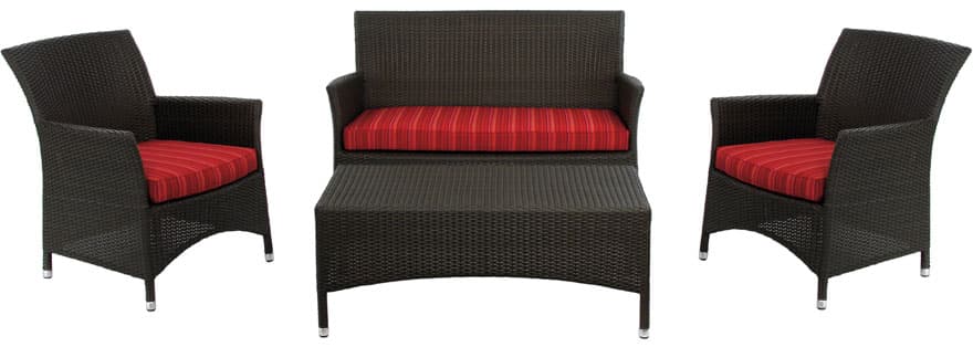 Garnitura Lounge Set Kona Indocoffee - 2 Fotelje + Dvosed + Sto + Jastuci