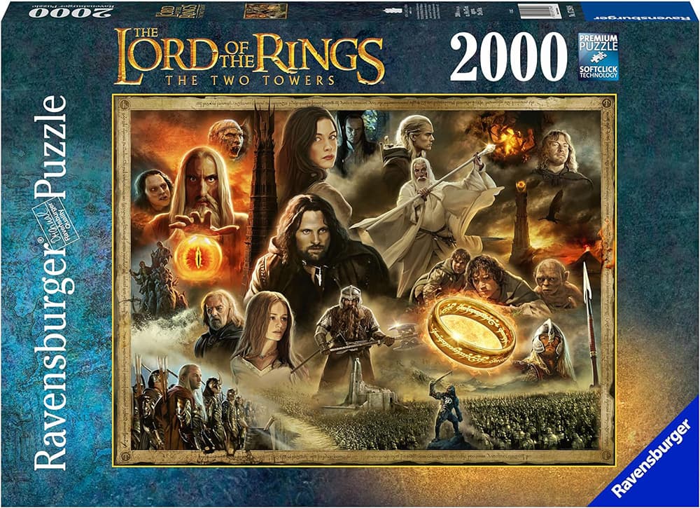 Puzzle slagalica za odrasle 2000 delova Gospodar prstenova - Dve kule Ravensburger 17294