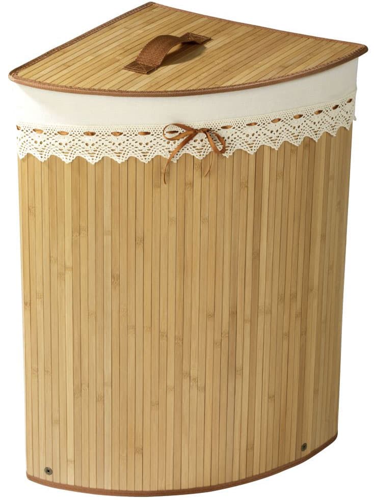 Ugaona Korpa Za Veš Od Bambusa Sebastian