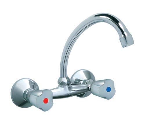 Rosan Keramic dvoručna baterija za sudoperu ili lavabo gornji izliv 130mm KK03113