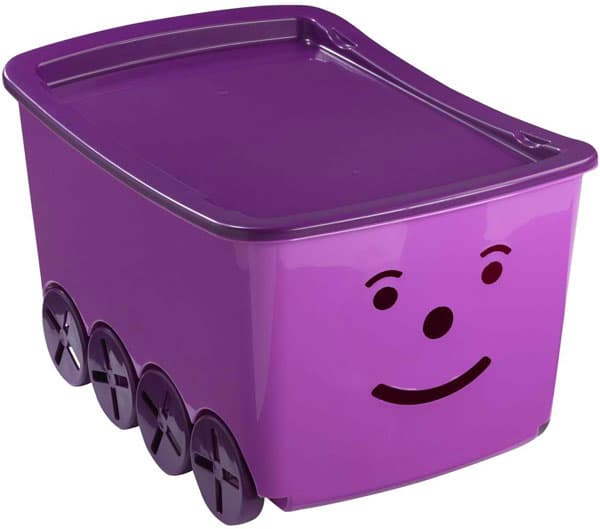 Kutija za igračke sa točkićima 40x60x35cm 52L roze