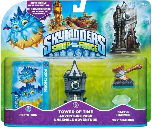 Skylanders SWAP Force Adventure Pack Pop Thorn, Tower of time, Sky Diamond, BattleHammer 84856EU
