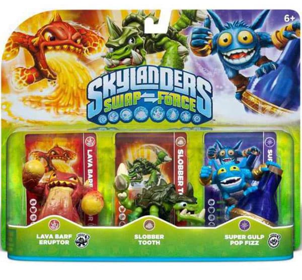 Skylanders Swap Force Tripple Pack A, Slobber Tooth, Eruptor, Pop Fizz 84758EU