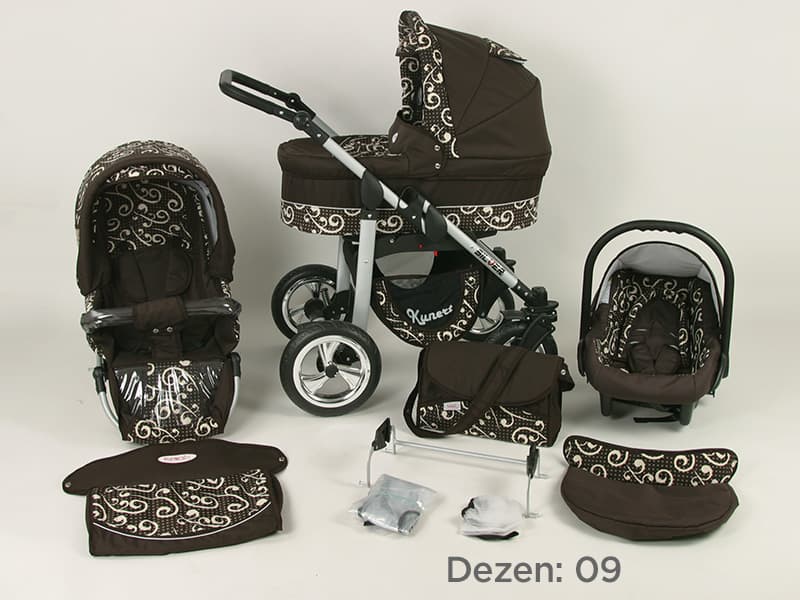 Kunert Kolica za bebe Silver Set 3u1 09