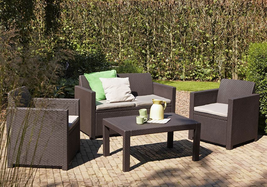 Wicker Ratan Lounge Set Shirley - 2 Fotelje, Dvosed i Sto