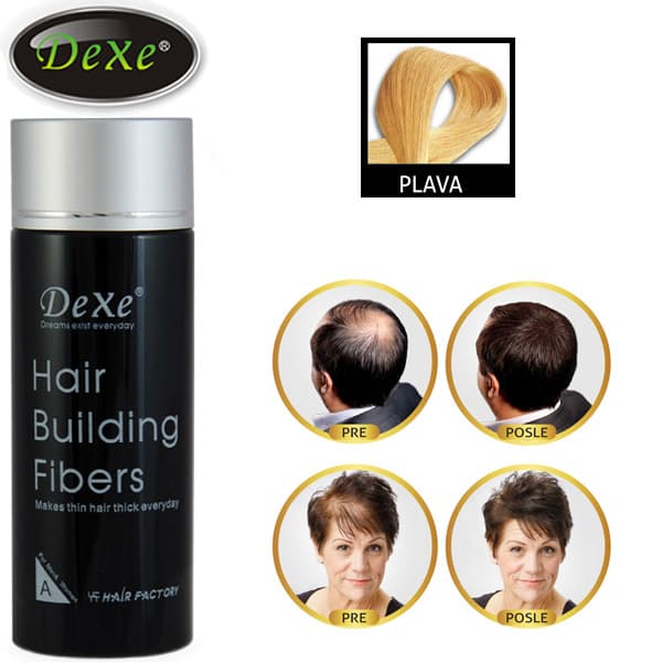 Preparat za proređenu kosu Dexe Hair Building Fibers 8g plava