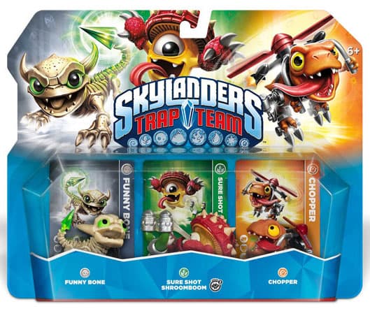 Skylanders Trap Team Triple Pack 1 Chopper + Funny Bone + Sure Shot Shroomboom 87111EU