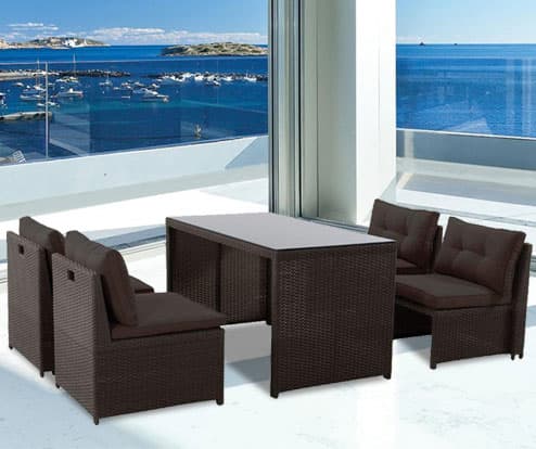 Baštenska Garnitura Naples - 4 Fotelje i Sto