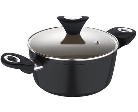 Bergner Keramička šerpa sa poklopcem 5l Allure Black BG-6624
