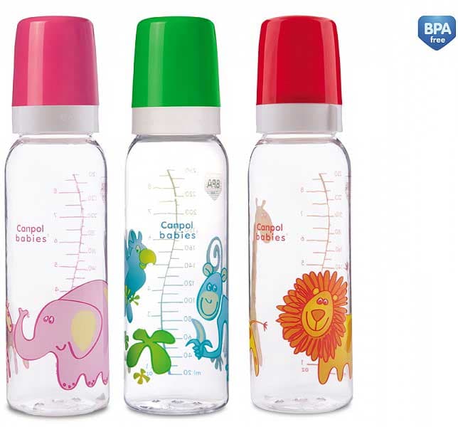 Canpol bebi flašica 250 ml Afrika zelena/roze/crvena 11/840