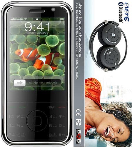 Mobilni telefon DualSIM Anycool i929 + Evere BT stereo slušalice