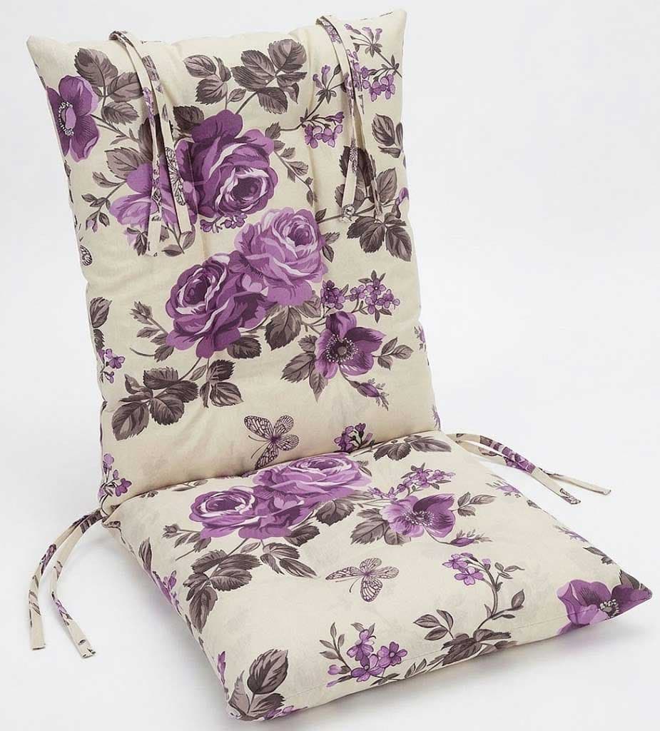 Jastuk Za Stolicu Sa Naslonom 45 x 90 cm Violet Garden