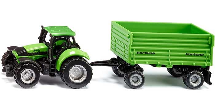 SIKU Igračka Traktor Deutz-Fahr sa Fortuna prikolicom 1606