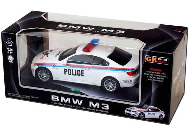 Automobil sa daljinskim upravljanjem BMW M3 Police 1:18 GK1803P