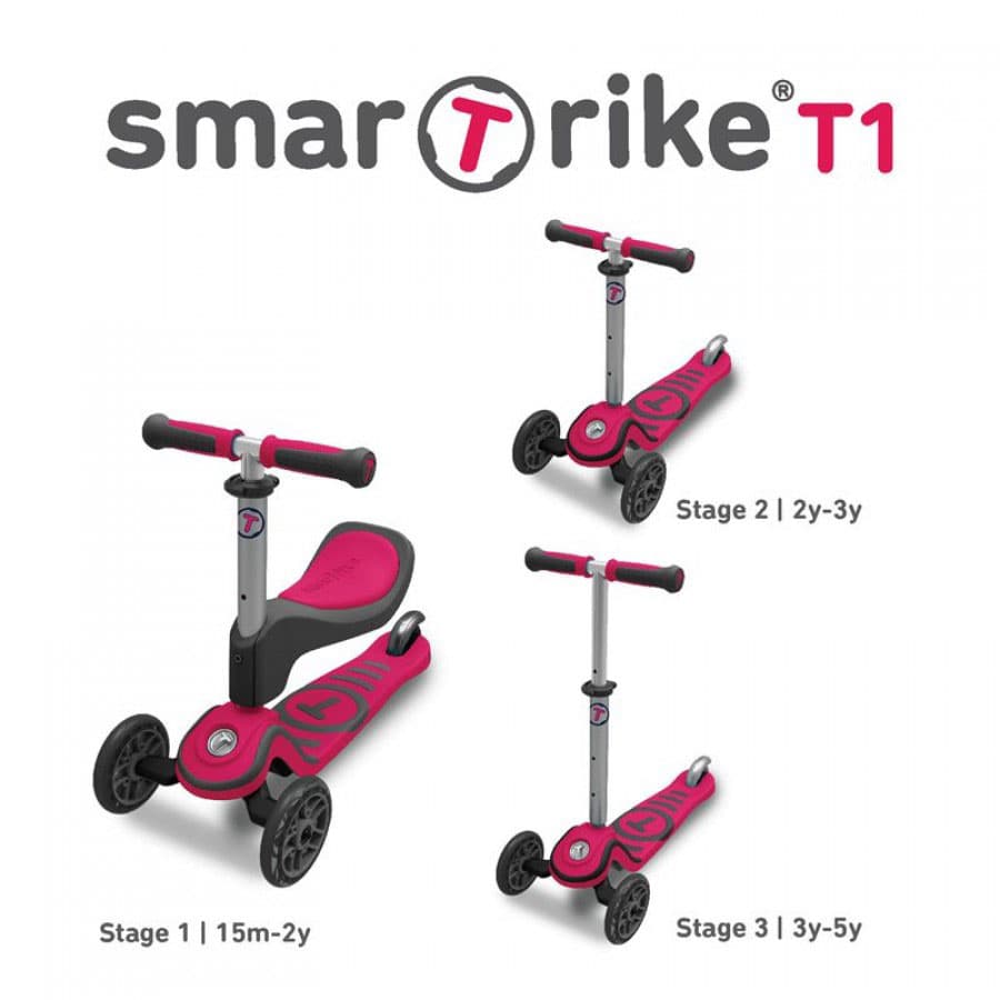 Smart Trike Trotinet 3u1 T Scooter T1 Pink 2020200