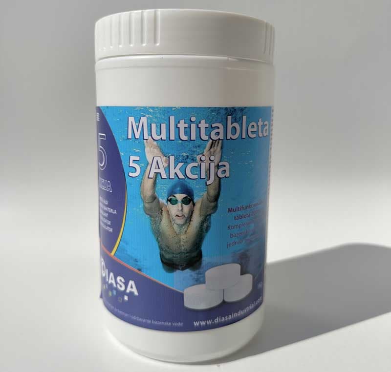 Multiaction tablete 5u1 Višenamensko sredstvo za tretman vode u bazenima 021355 1kg