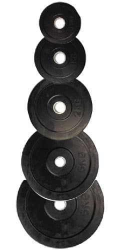 Gumirani čelični teg 15kg 30mm 291444