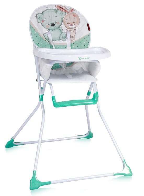 Bebi stolica za hranjenje Lorelli Bobo Green White Friends 10100271722