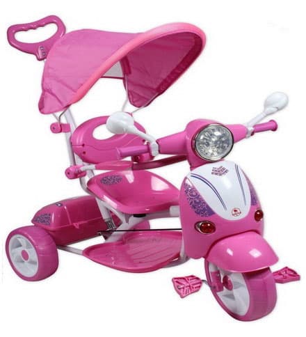 Dečiji tricikl u obliku Vespe 410 pink