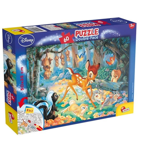 Lisciani Puzzle Bambi složi i oboji 2u1 60 delova 31680