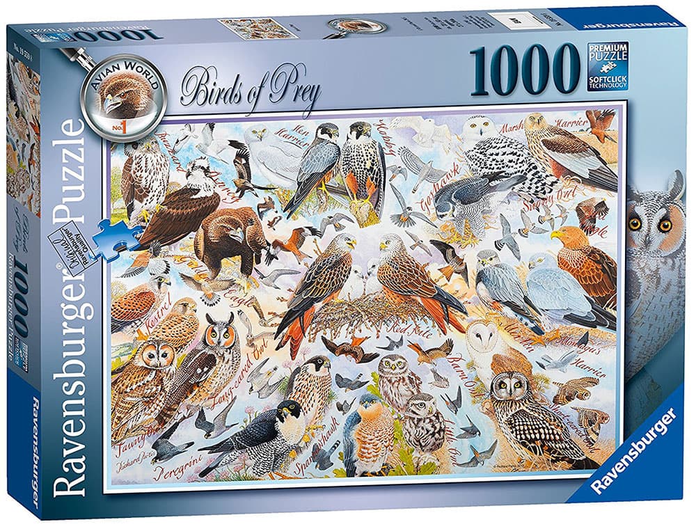 Ravensburger puzzle Ptice - Avian World No1 - Birds of Prey 1000 delova RA19559