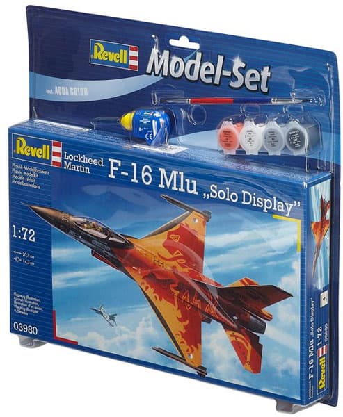 Revell maketa aviona sa priborom Model Set F-16 Mlu Solo Display RV63980/5008