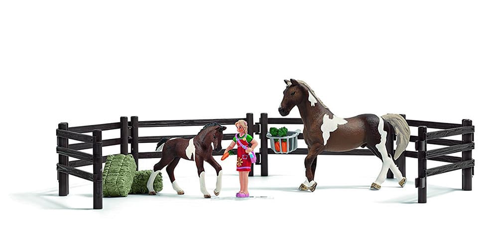 Schleich Figure Domaće životinje - Hranjenje konja 21049