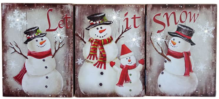Svetleća Novogodišnja Dekoracija - Let it Snow 20 x 46 cm