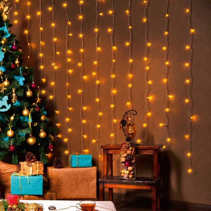Svetleća LED zavesa 90x140cm sa 126 toplo belih LED