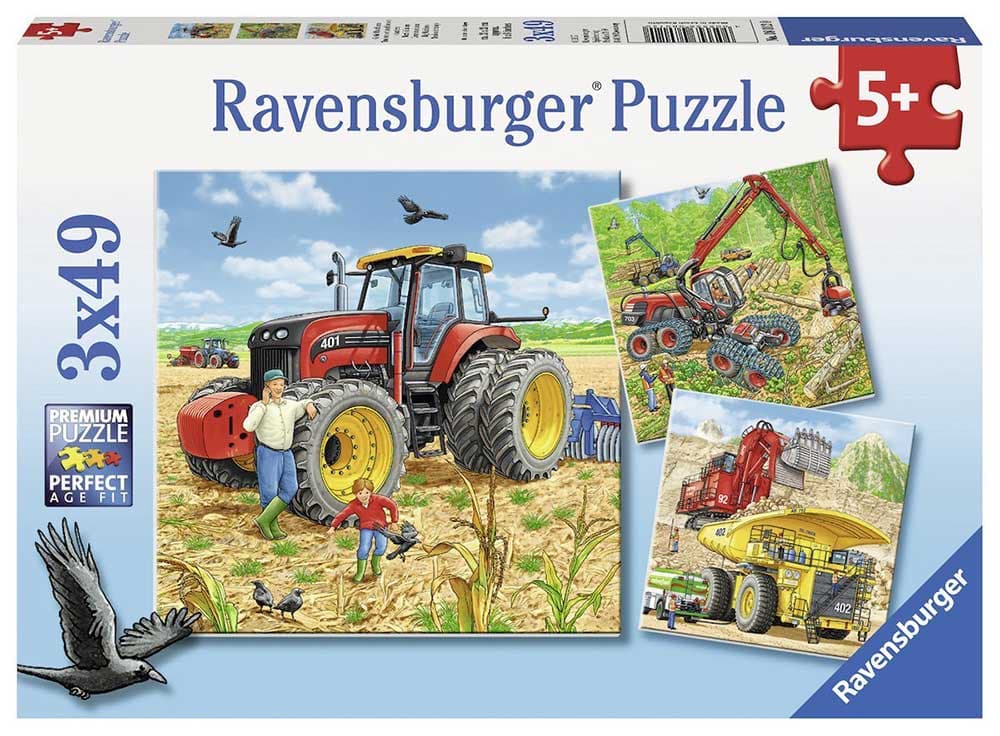 Ravensburger puzzle Dečije puzle - 3x49 - Large Machines 3x49 delova RA08012