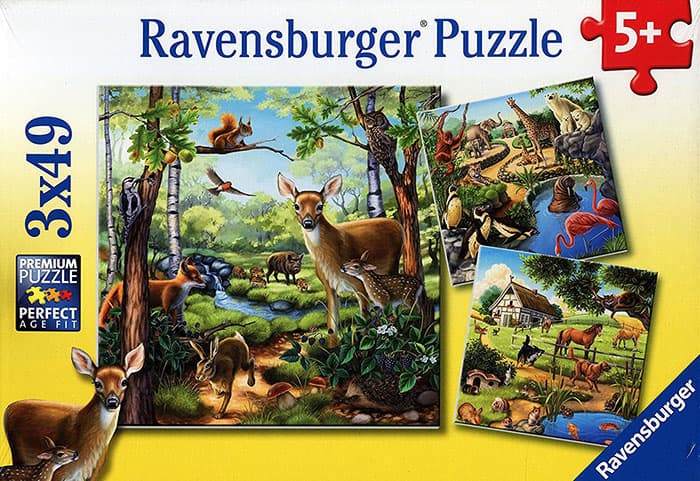 Ravensburger puzzle Dečije puzle - 3x49 - Životinje - Animals 3x49 delova RA09265
