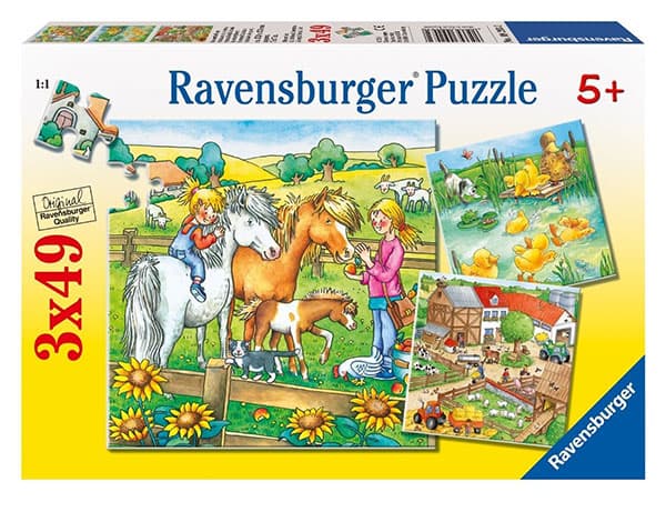Ravensburger puzzle Dečije puzle - 3x49 - Životinje - Small Animals 3x49 delova RA09293