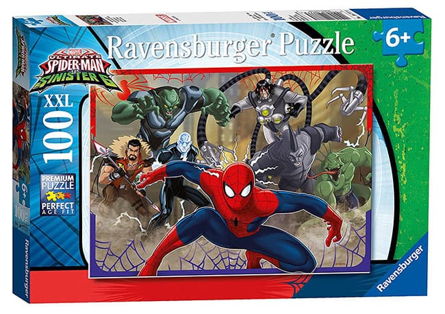 Ravensburger puzzle Dečije puzle - XXL - Marvel - Spider-man - Spiderman - Ultimate Spider-Man Vs Sinister 6 100 delova RA10777