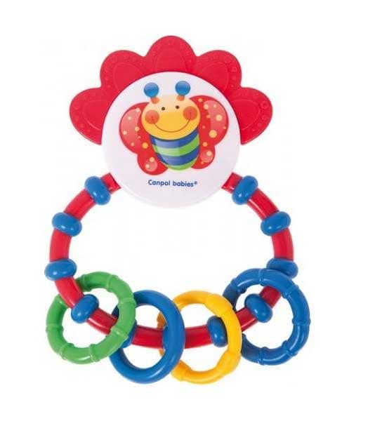 Canpol Zvečka-Glodalica Happy Garden 56/137 crvena