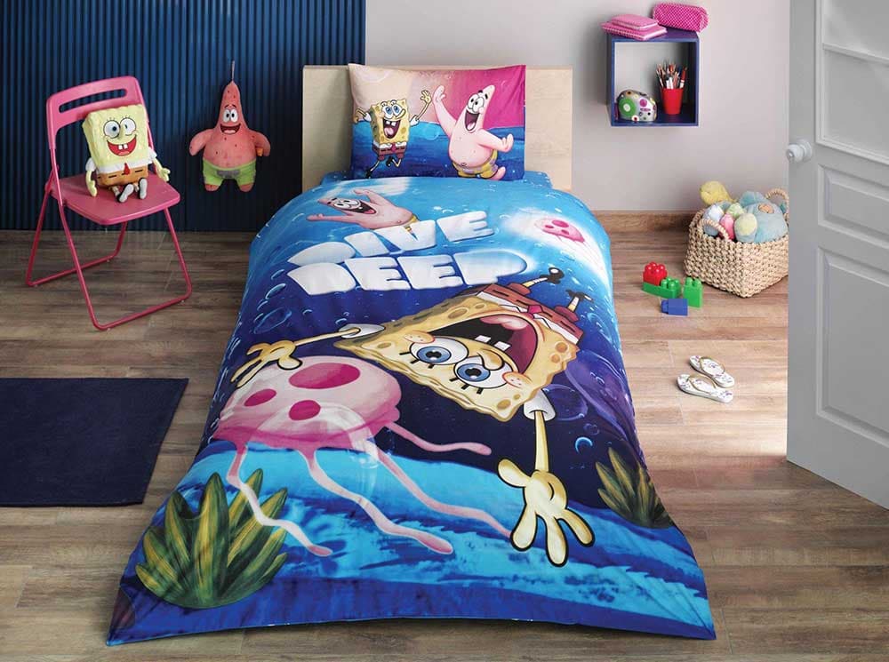 Dečija pamučna posteljina Sunđer Bob