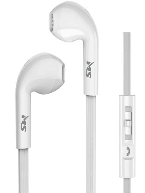 MS in-ear slušalice sa mikrofonom Shake bele