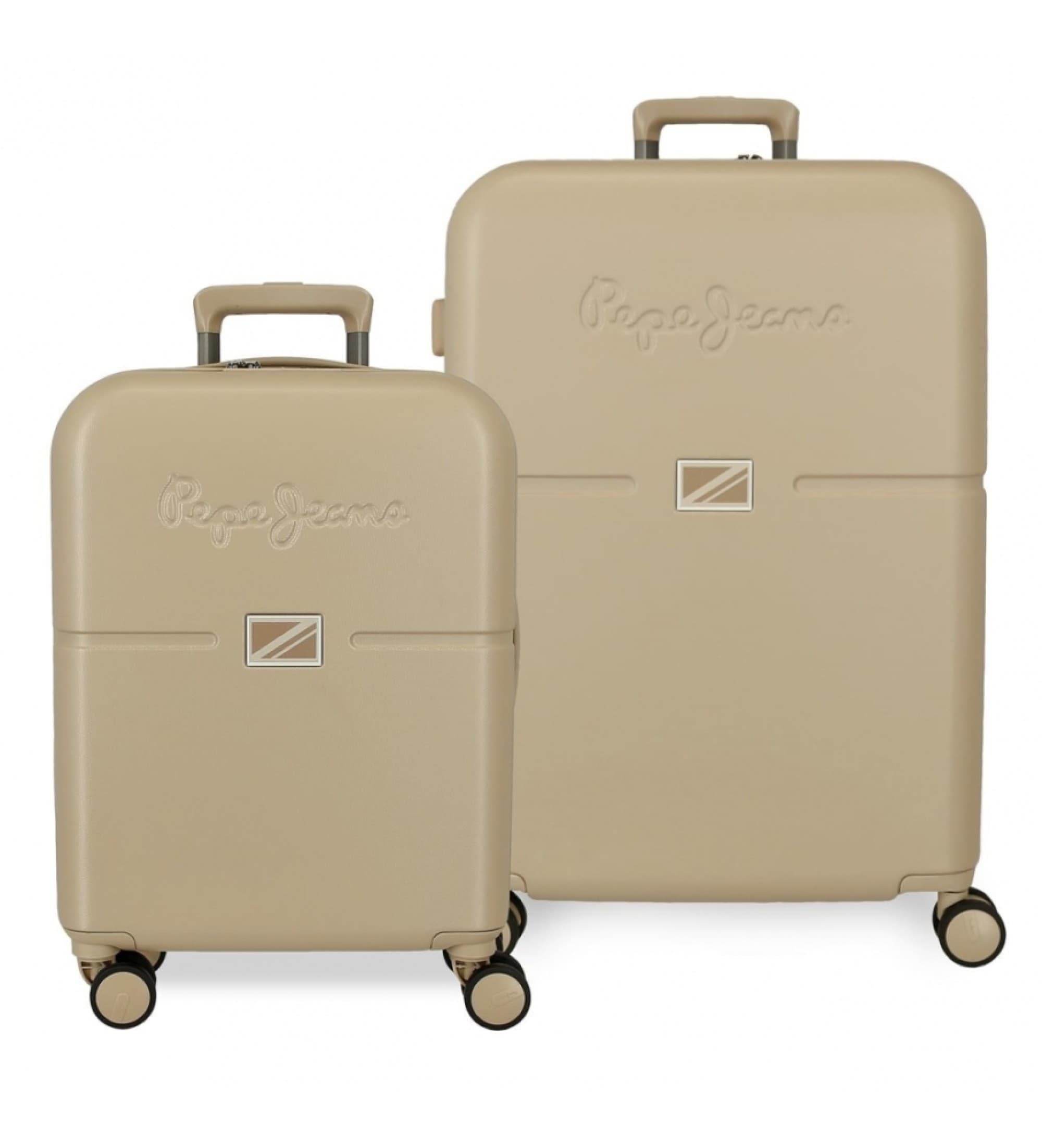 Koferi za putovanja 70cm i 55cm Pepe Jeans Accent champagne 76995