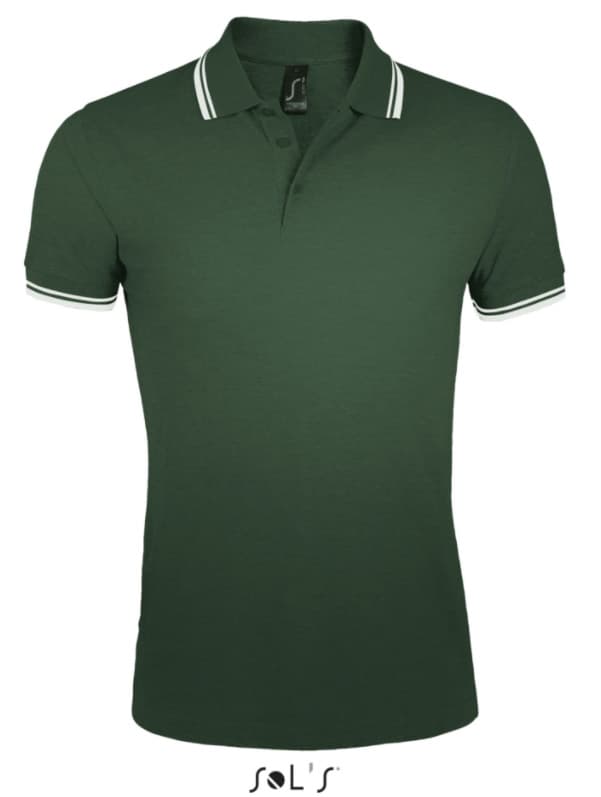 Polo majica za muškarce veličina 3XL Sols Pasadena Forest Green/White 00577