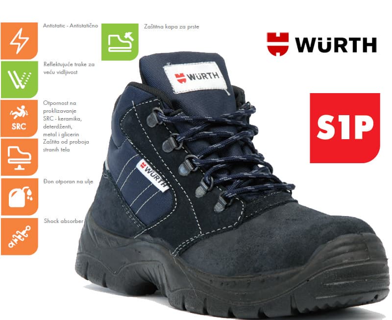 Wurth Bezbednosne cipele Monza S1P duboke vel. 40