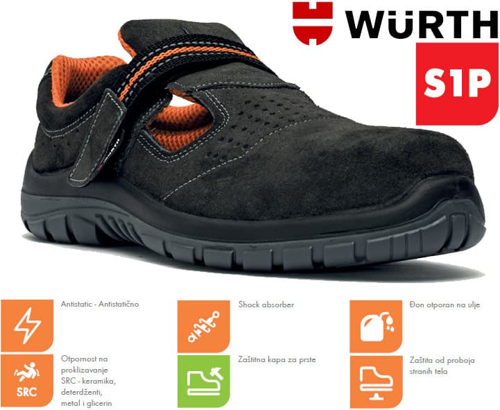 Wurth Bezbednosna sandala Phoenix S1P vel. 38