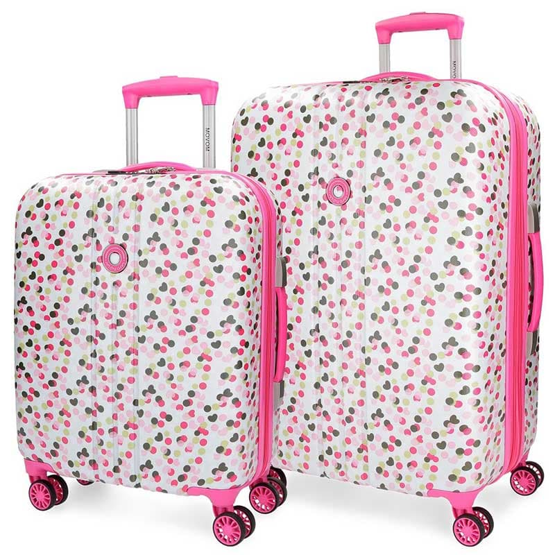 Movom ABS Koferi 55cm i 67cm Confeti Pink 31695