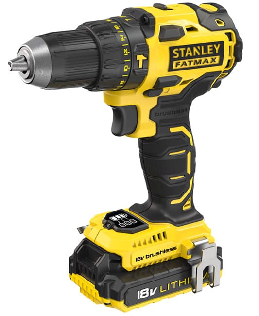Akumulatorska udarna bušilica Stanley FatMax Brushless FMC627D2 18V Dve baterije Kofer