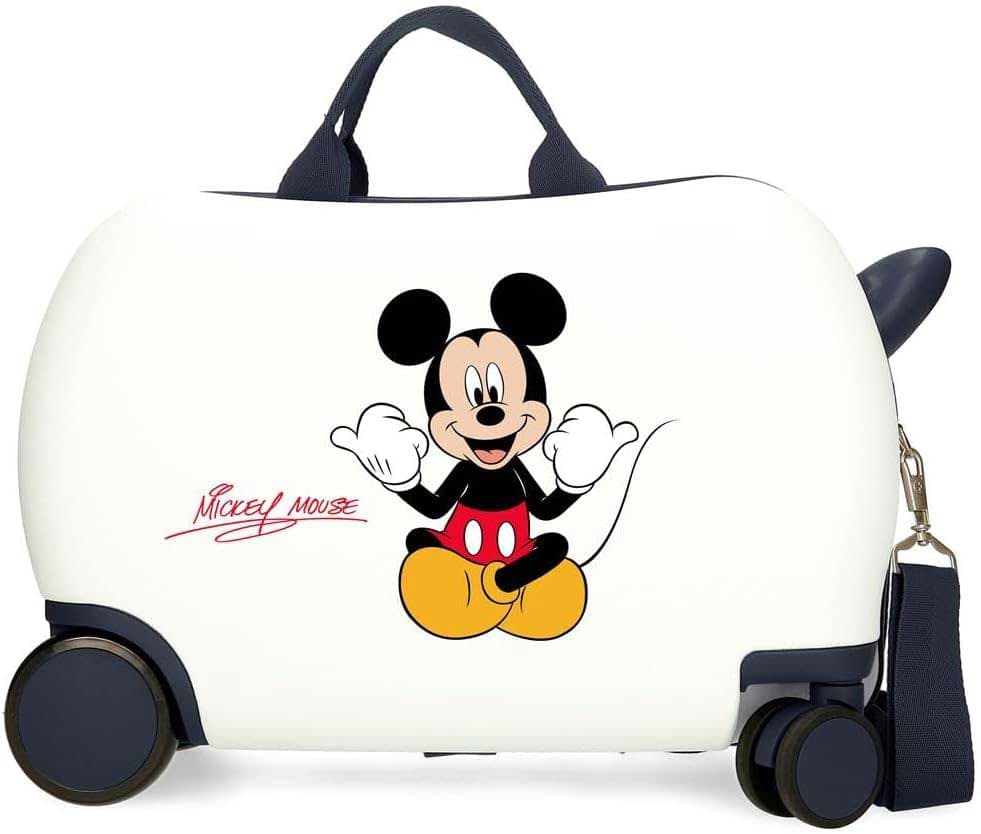 Dečiji kofer za vožnju Disney Mickey Cheerful white 43310