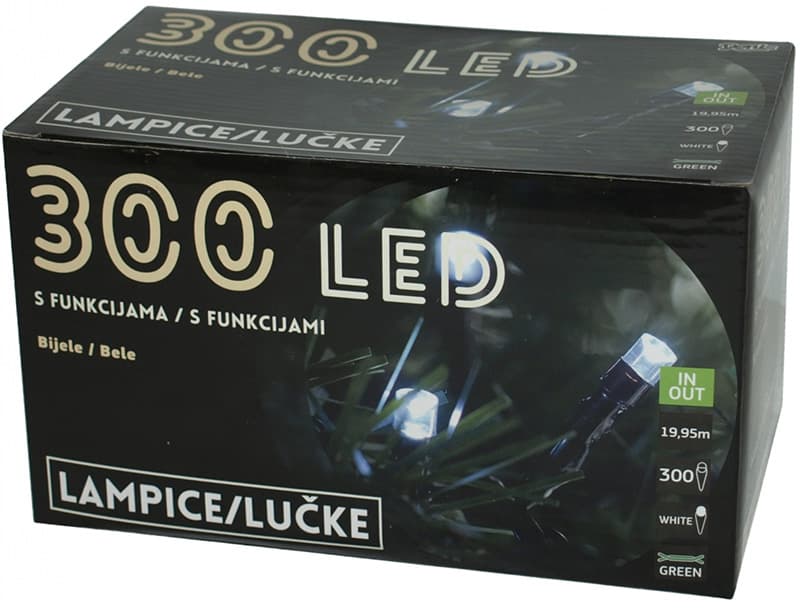 300 LED lampica u nizu sa funkcijama